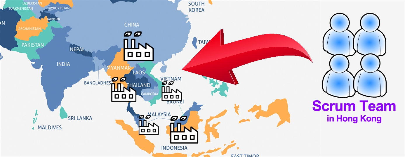 Scrum team in Hong Kong.